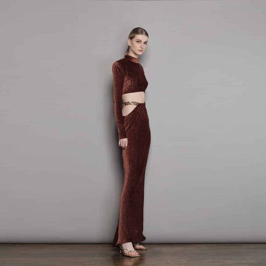 GRACE - Metal Chain Skirt Set