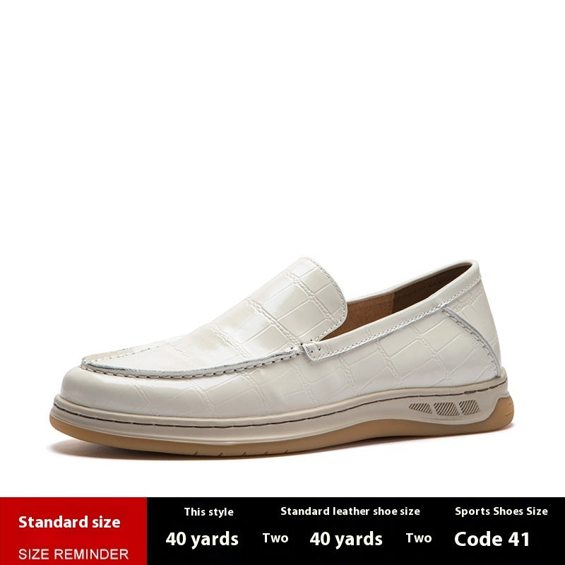 Casual Loafers Business Soft Bottom Leather Shoes Tide