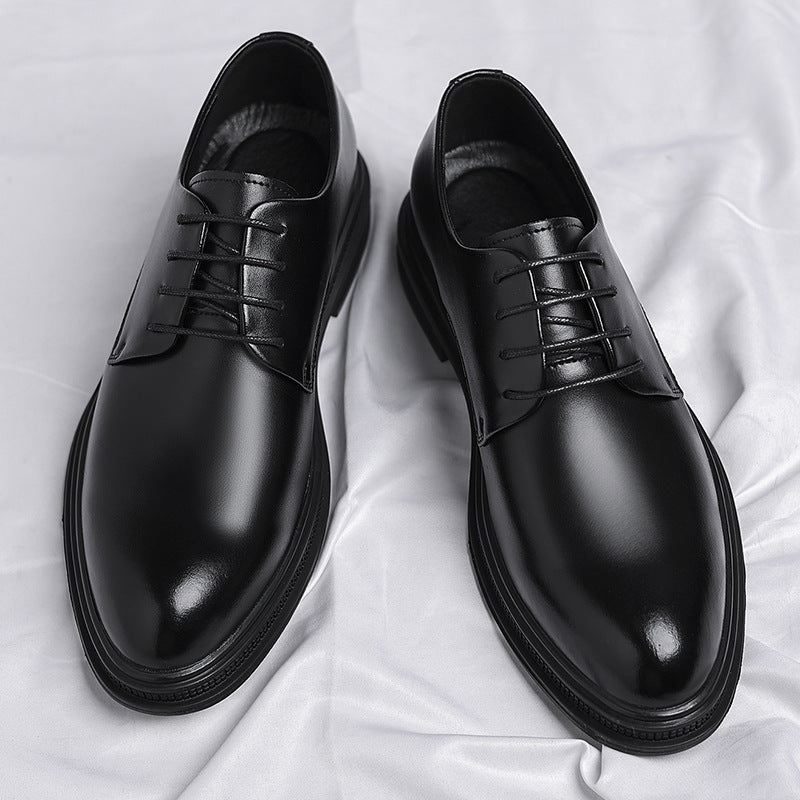 Business Formal Wear British Black Leather Shoes