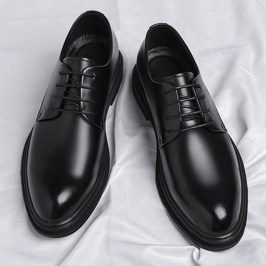 Business Formal Wear British Black Leather Shoes