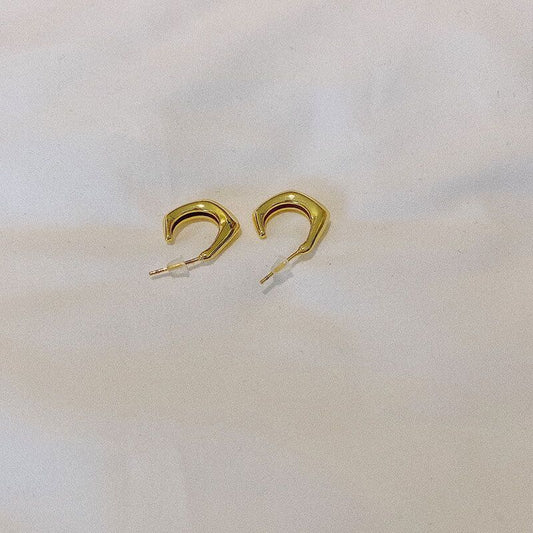 EARRINGS - Retro Geometric Irregular Hoops