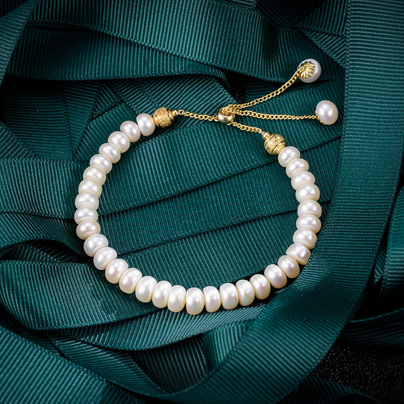 BRACELET -  Vintage Classic Metal Pearl Bracelet