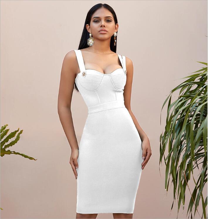 ALICIA -  Cross-Border Slim Suspender Skirt Crystal Flower Bandage Temperament  Dress