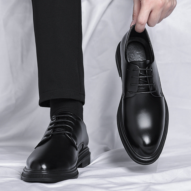 Business Formal Wear British Black Leather Shoes