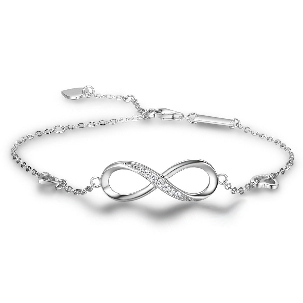 BRACELET - Infinite Love 925 Sterling Silver Adjustable Bangles