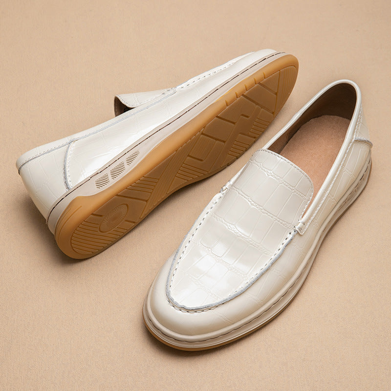 Casual Loafers Business Soft Bottom Leather Shoes Tide