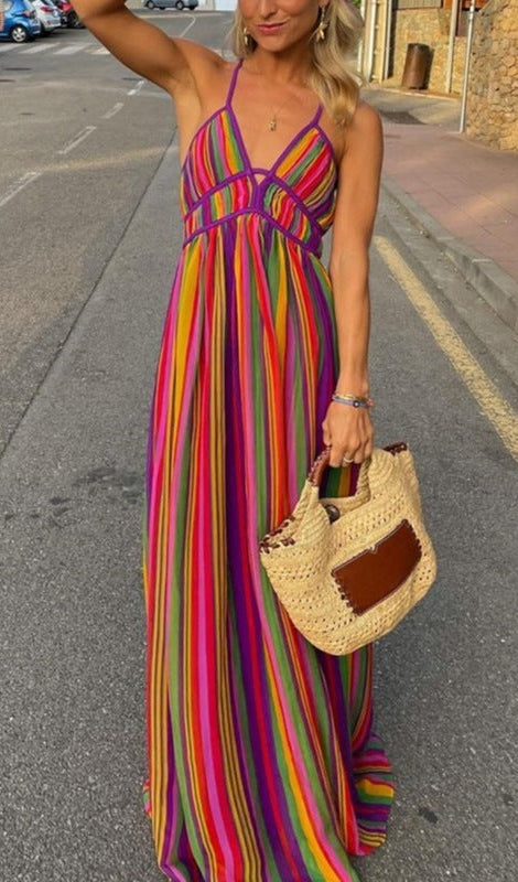 AUBRIE - Stripe Maxi Dress