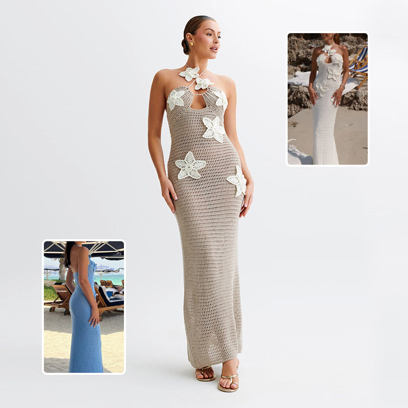 AMBER - Slim Halterneck Sexy Beach Dress