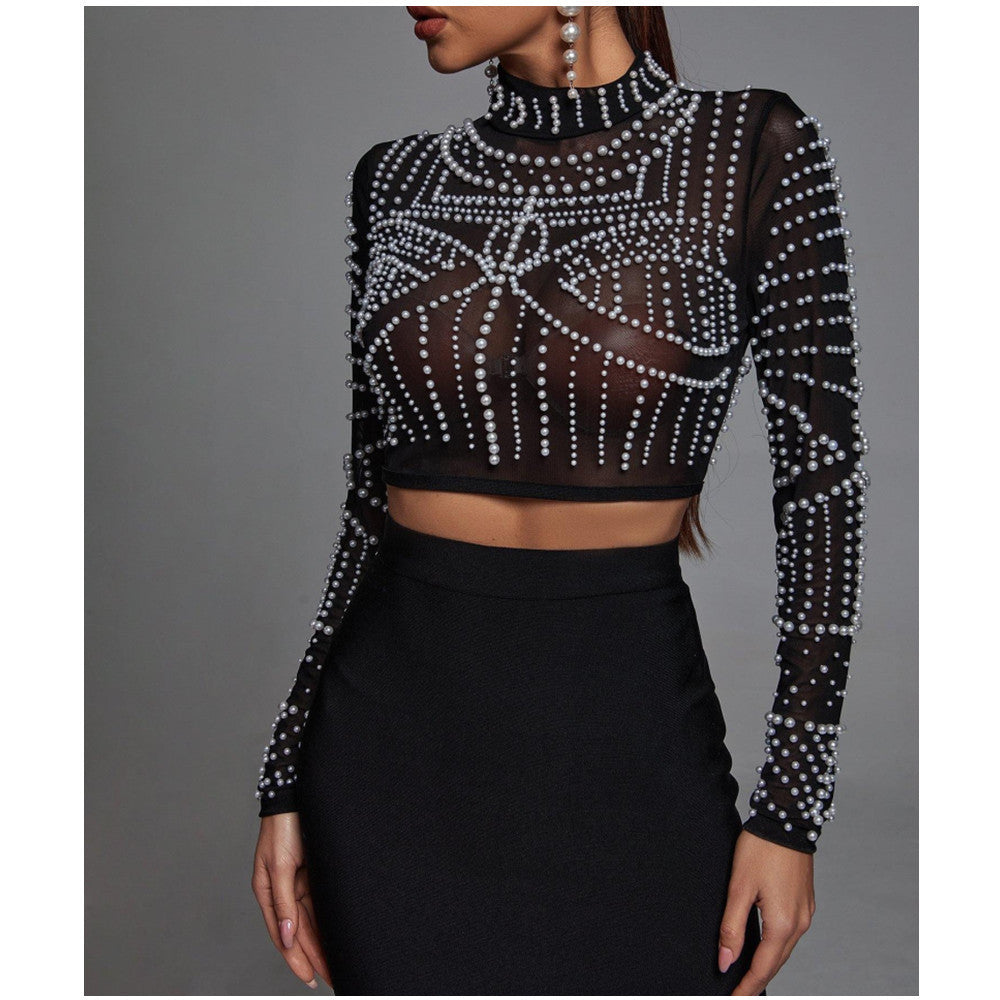 ALINKA -Bubble Pearl Top + Skirt Set