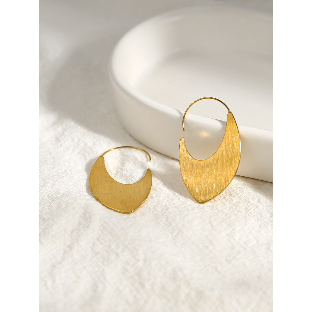 EARRING - YACHAN 18K Gold PVD Plated Stainless Steel Hoops