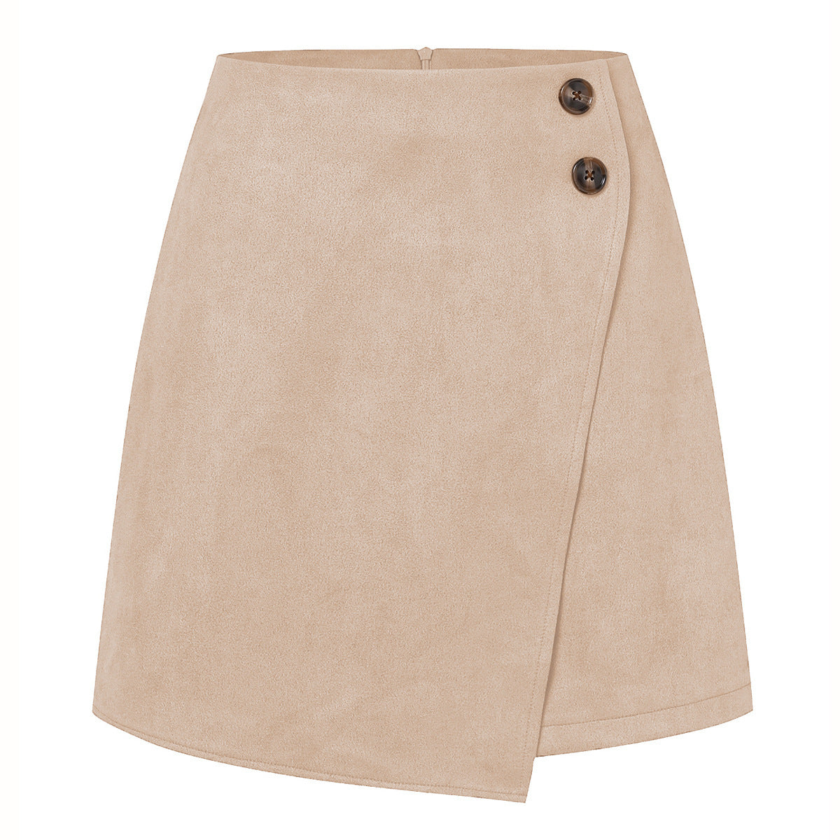 Autumn And Winter Suede Irregular Skirt
