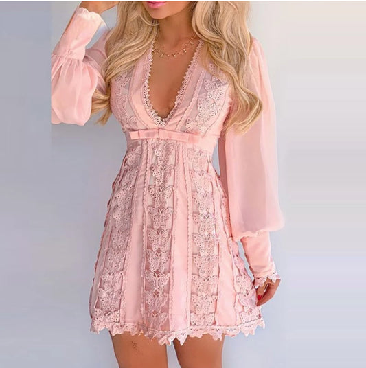 Puff Sleeve Butterfly Dress