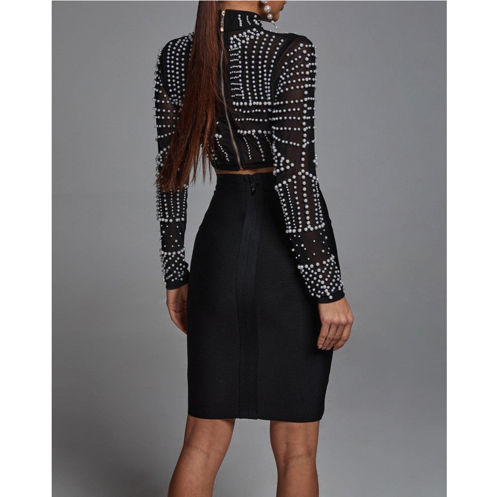 ALINKA -Bubble Pearl Top + Skirt Set