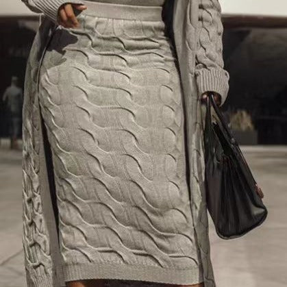 European Knitted Slim Sexy Hip Skirt