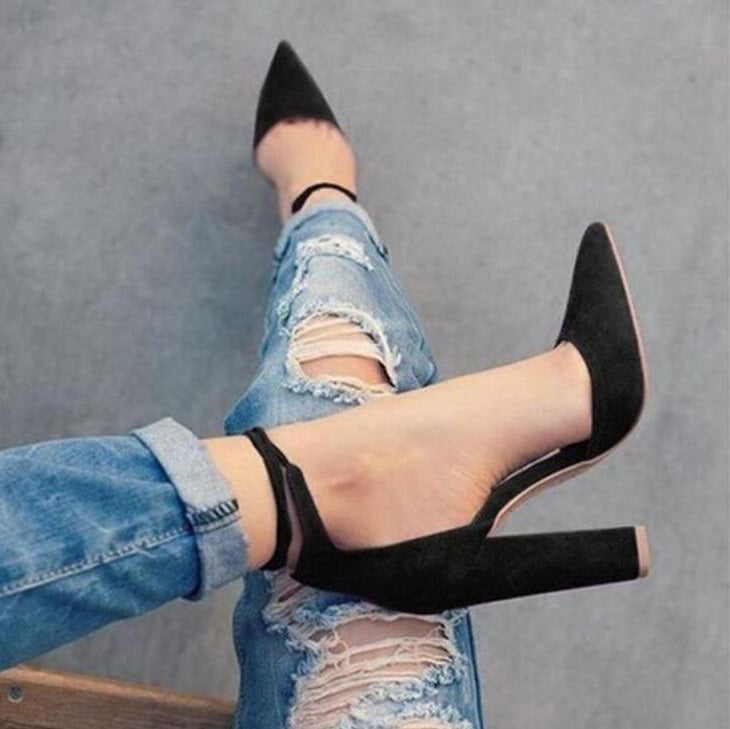 Elegant Suede Pointed Heels
