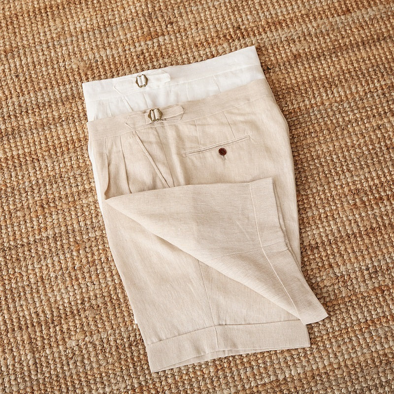 Linen Breathable Shorts Lightweight Italian Casual Naples