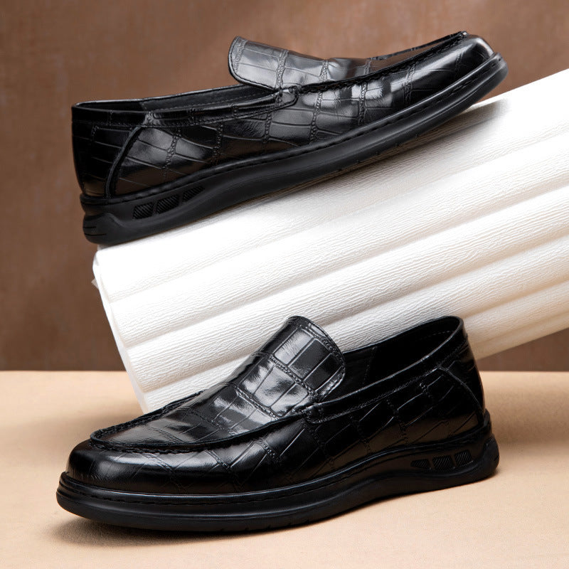 Casual Loafers Business Soft Bottom Leather Shoes Tide