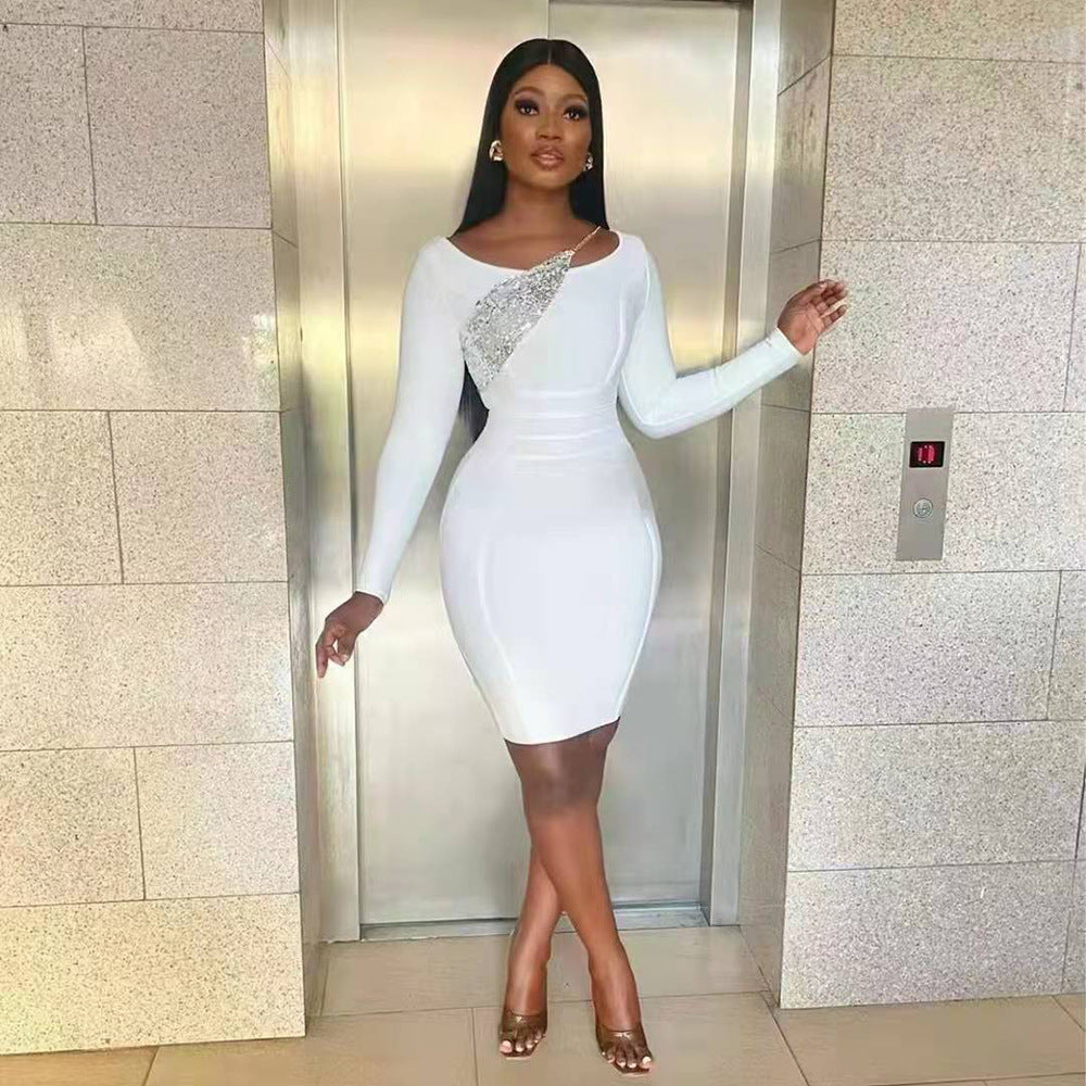 ABBY -  Elegant Sequin Bandage Dress