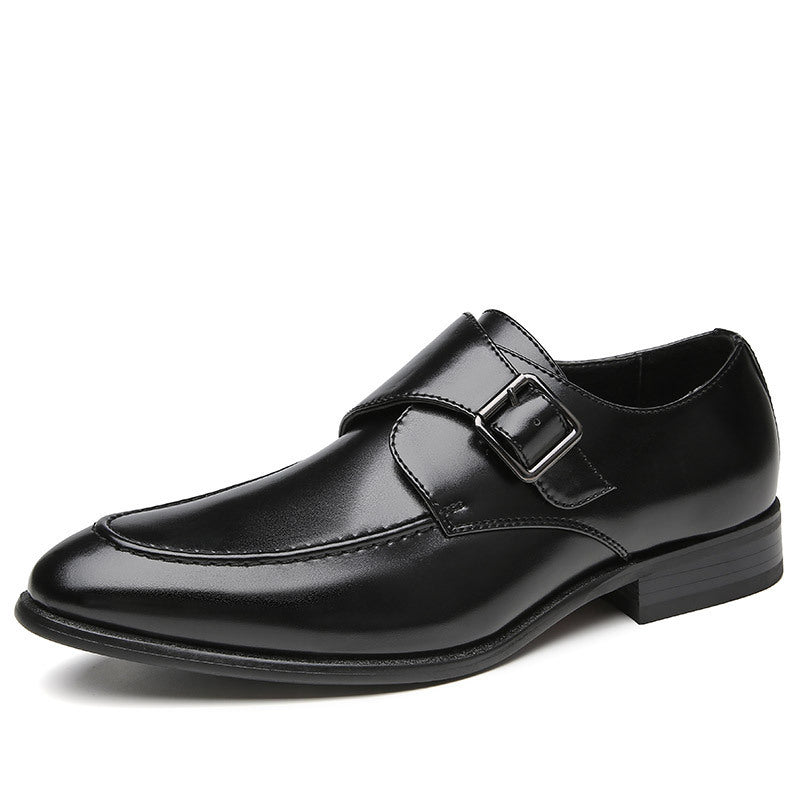 British Style Buckle Business Leather Shoes