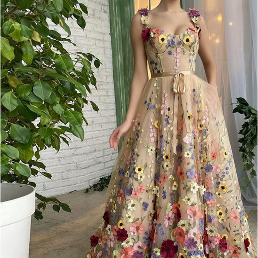KATE - Exquisite 3D Flowers Prom Dress