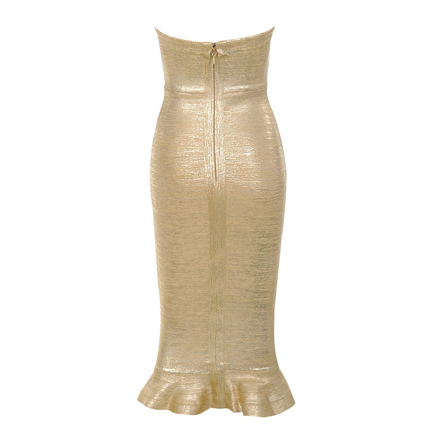 ADDY - Tub Top Ruffled Fishtail Bandage Dress