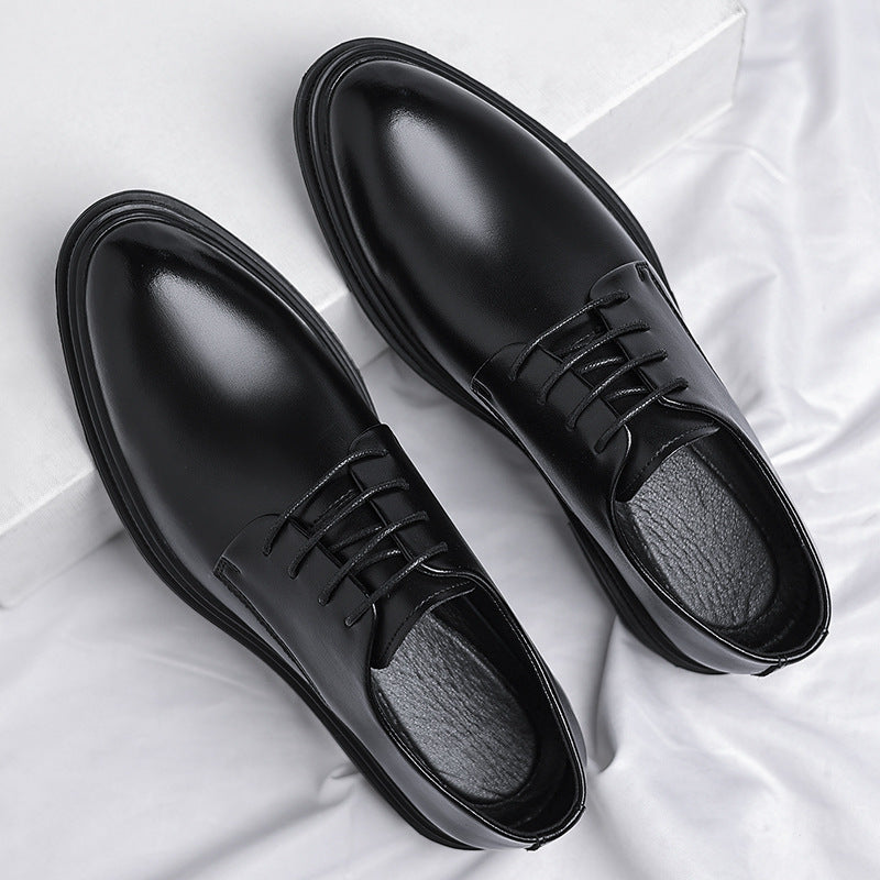 Business Formal Wear British Black Leather Shoes