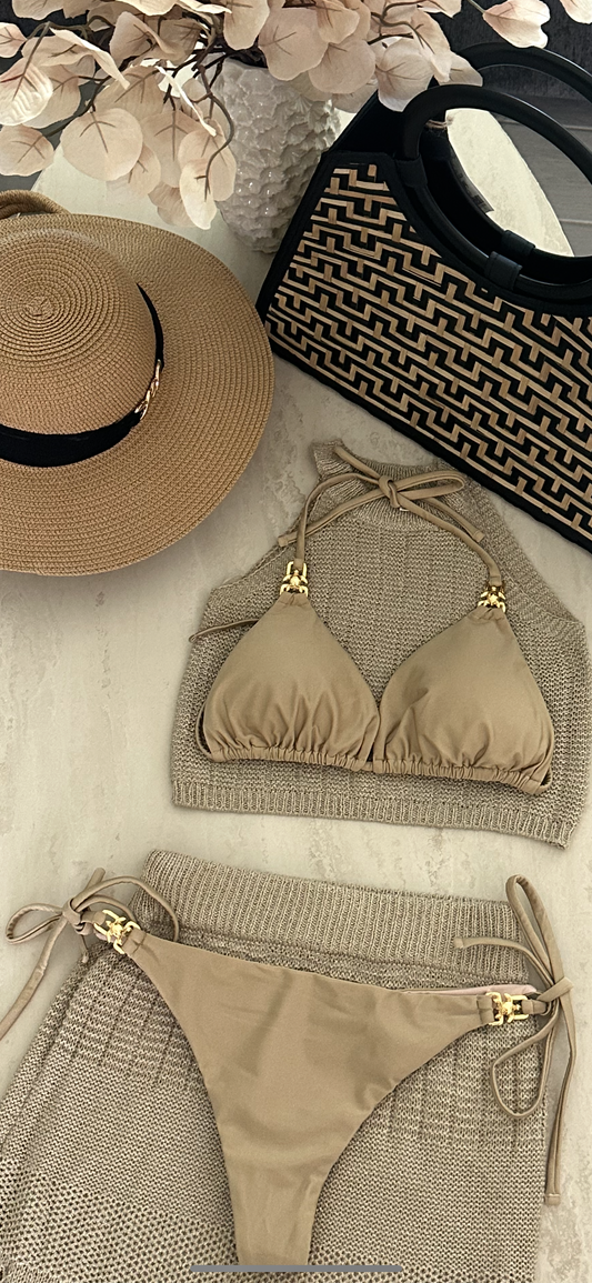 Brilliant Light Gold Semi-Thong Set