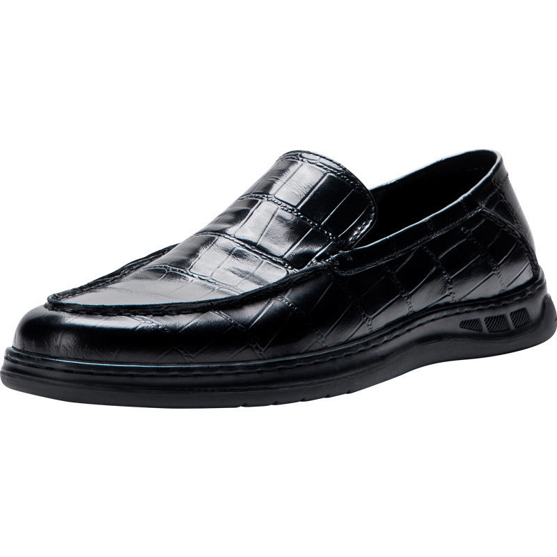 Casual Loafers Business Soft Bottom Leather Shoes Tide