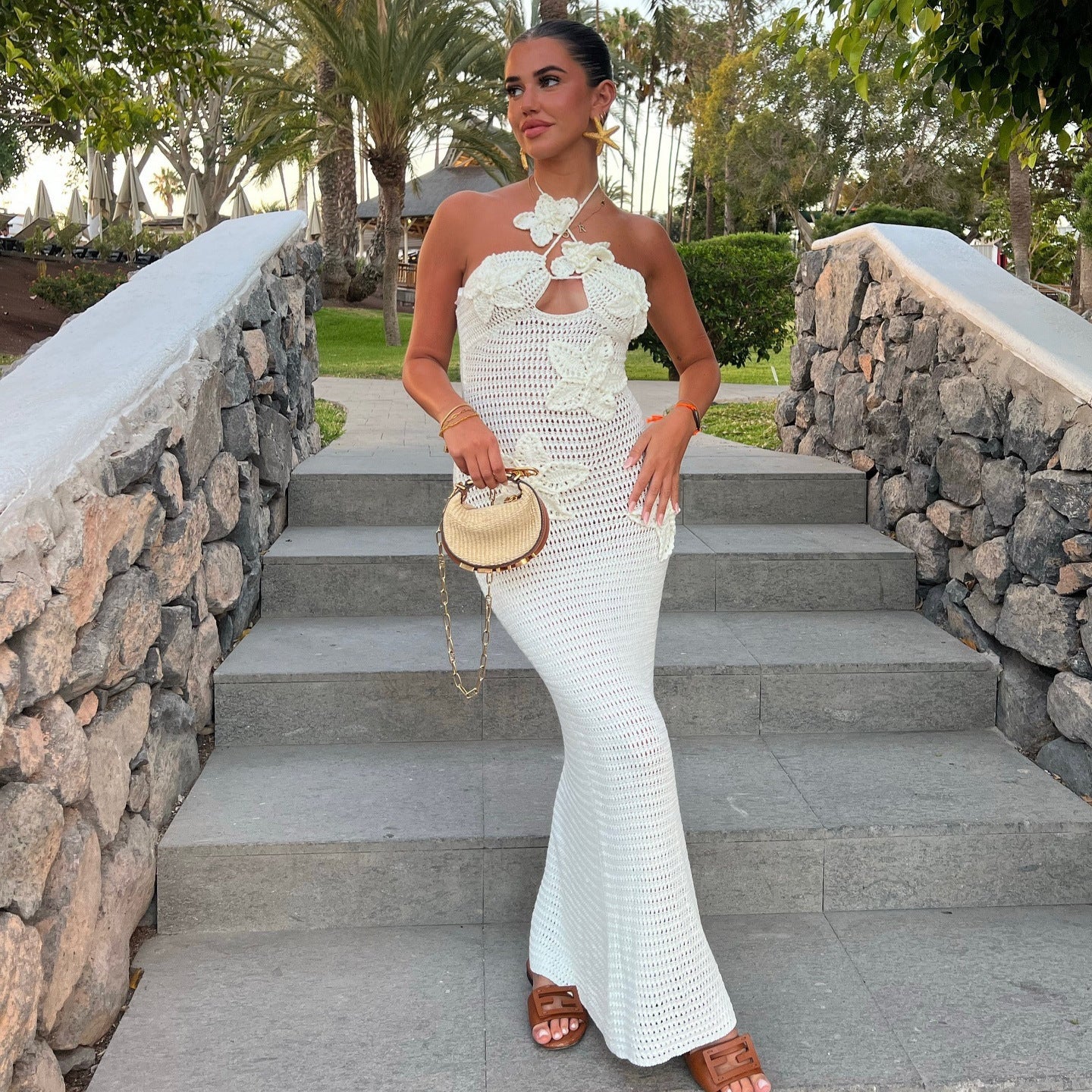 AMBER - Slim Halterneck Sexy Beach Dress