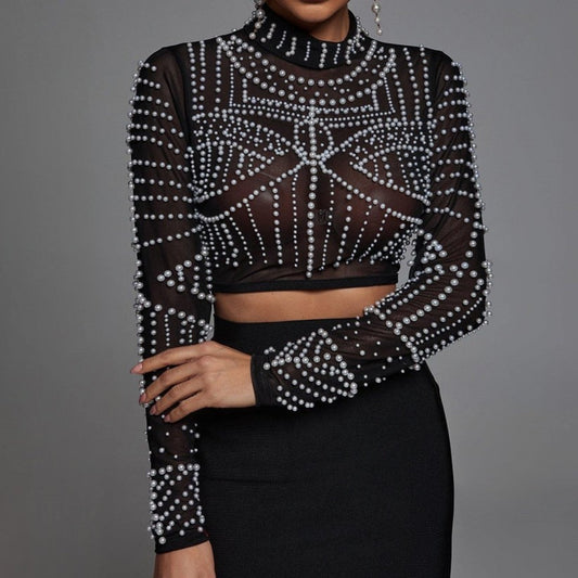 ALINKA -Bubble Pearl Top + Skirt Set