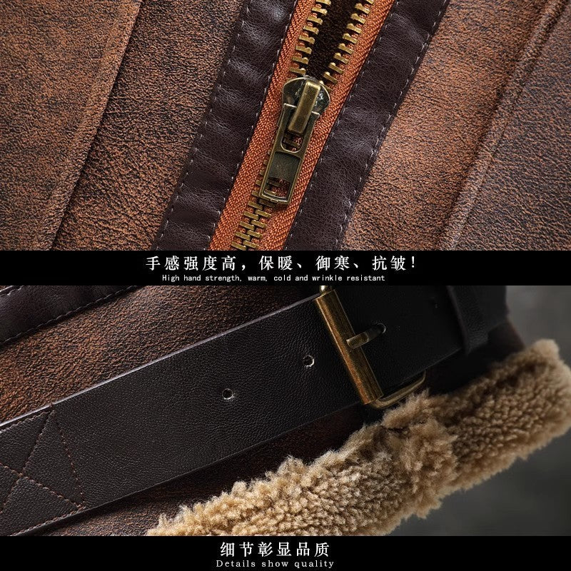 Fashion Single-layer Fleece-lined Padded Jacket Lamb Wool Coat