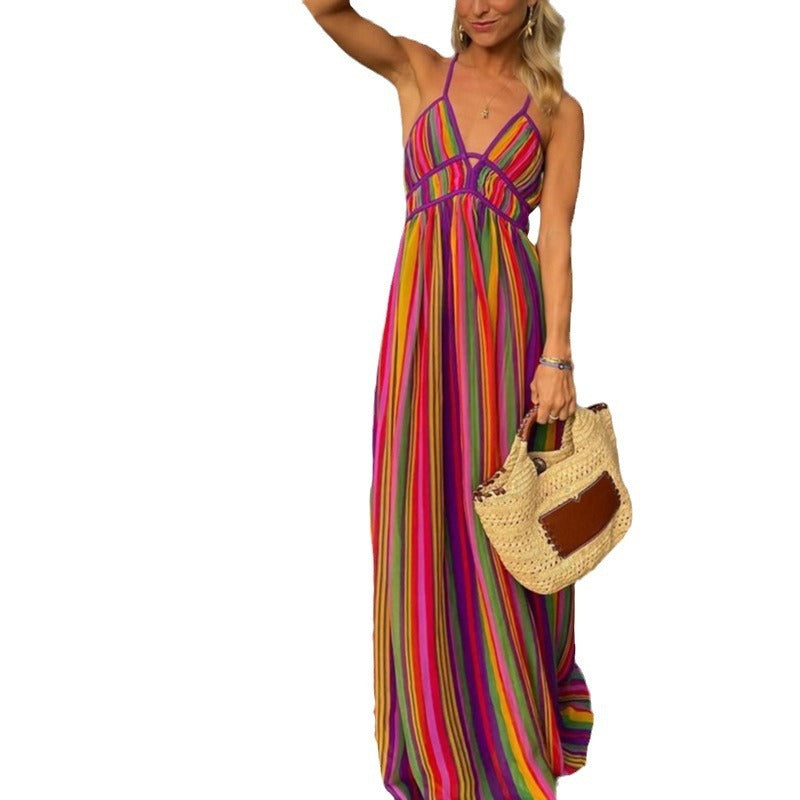 AUBRIE - Stripe Maxi Dress