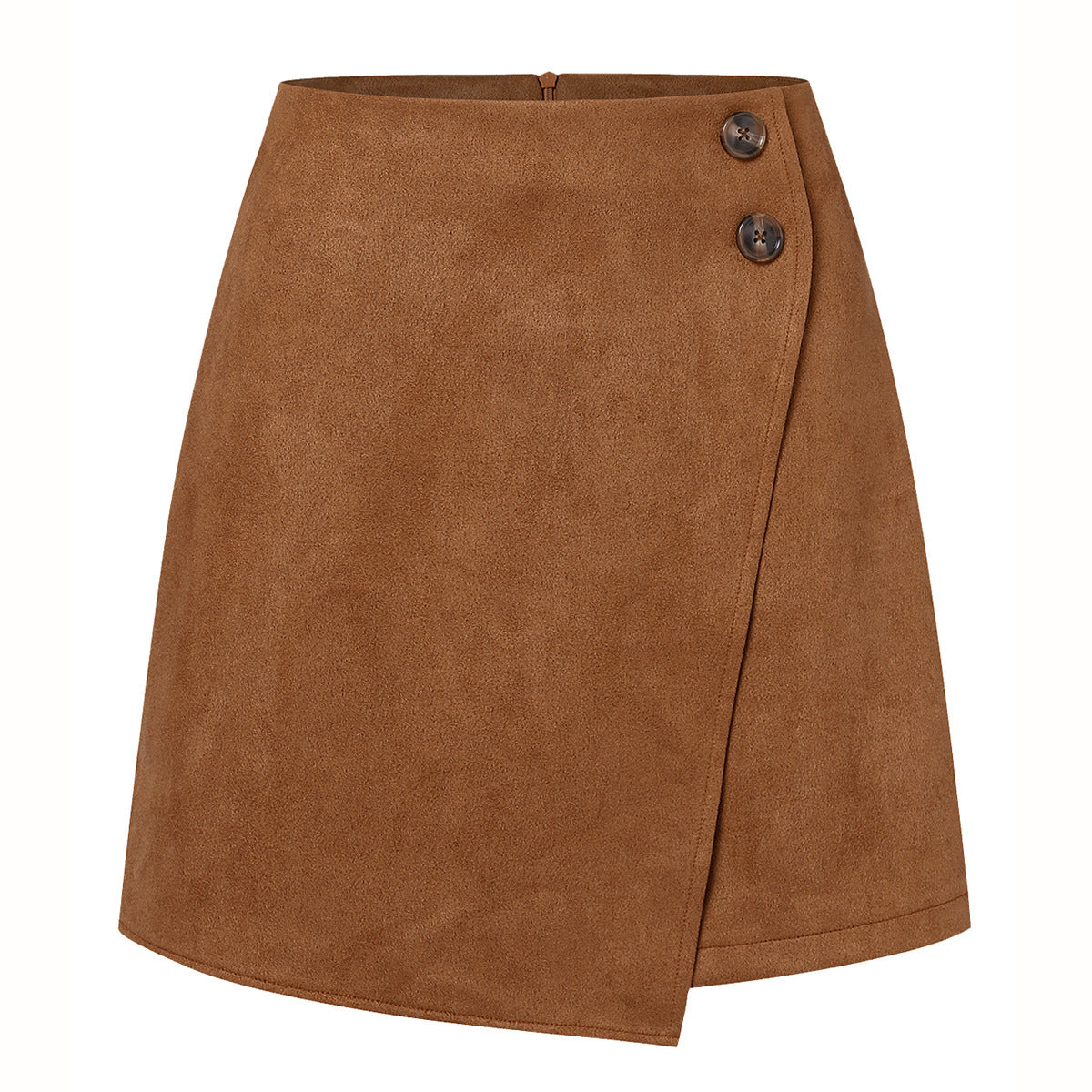 Autumn And Winter Suede Irregular Skirt