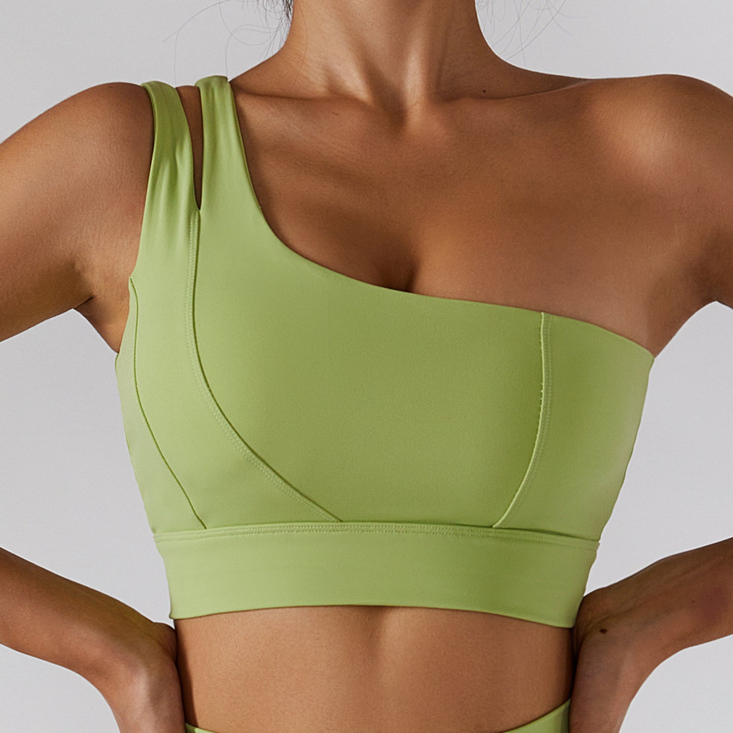 One-shoulder Yoga Top