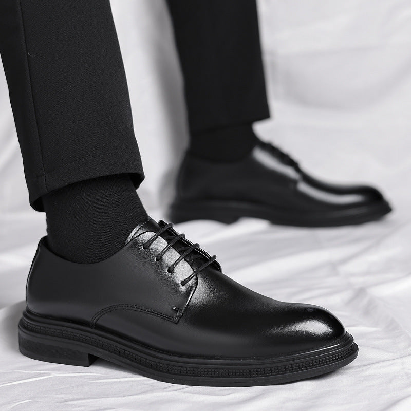 Business Formal Wear British Black Leather Shoes