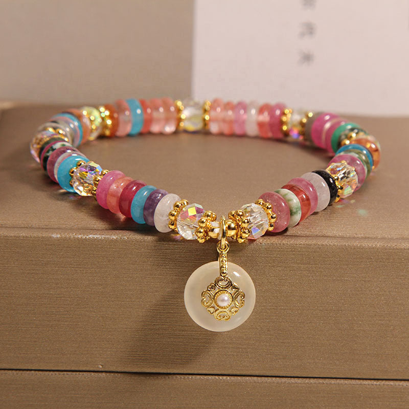 BRACELET - Safety Buckle Pendant Crystal Bracelet