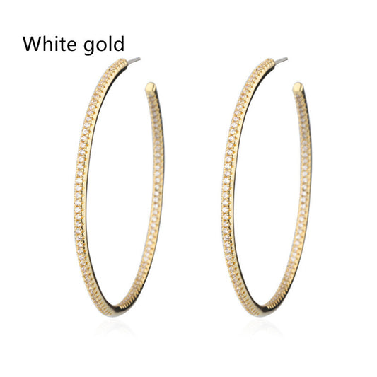 EARRINGS - Creative Sparkling Zircon Hoops