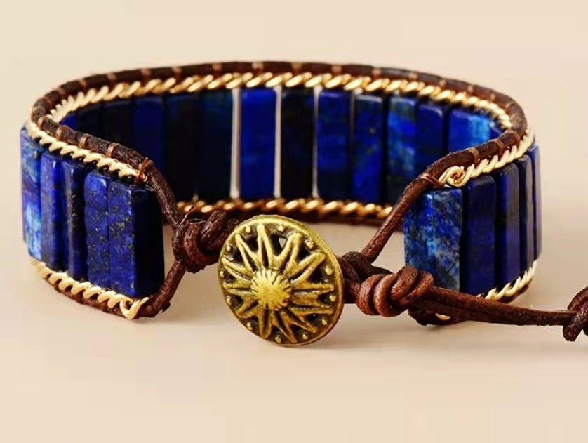 BRACELET - Woven Leather Exotic  Bohemian Creative Piece