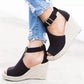 Buckle Wedge Sandals