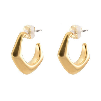 EARRINGS - Retro Geometric Irregular Hoops