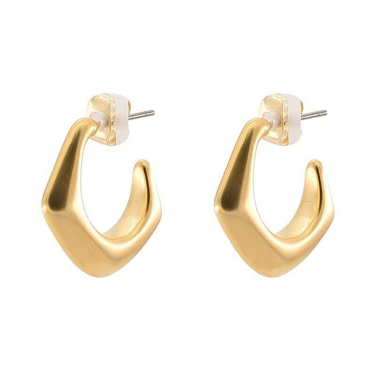 EARRINGS - Retro Geometric Irregular Hoops