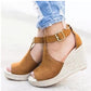 Buckle Wedge Sandals