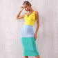 FIONA - Colorblock Bandage Dress