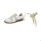 White Sneakers With Leather Heighten