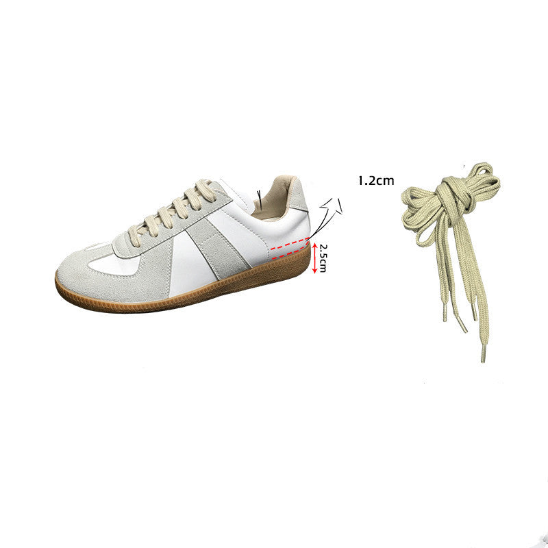 White Sneakers With Leather Heighten