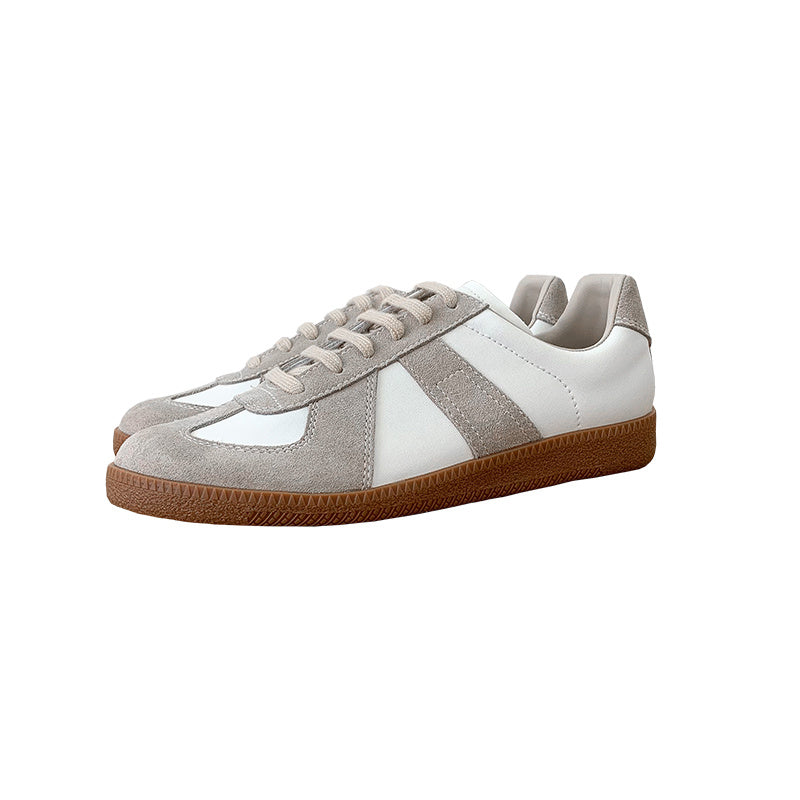 White Sneakers With Leather Heighten