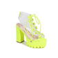High Heels Lace Up Open Toe Sandals