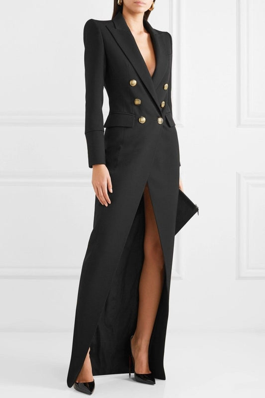 NICOLE - High Slit Blazer Dress