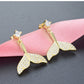EARRINGS -  S925 Sterling Silver Fishtail Stud