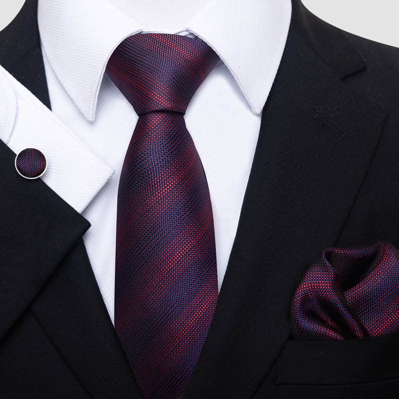 TIE - Business Fashion Square Scarf Cufflinks Set